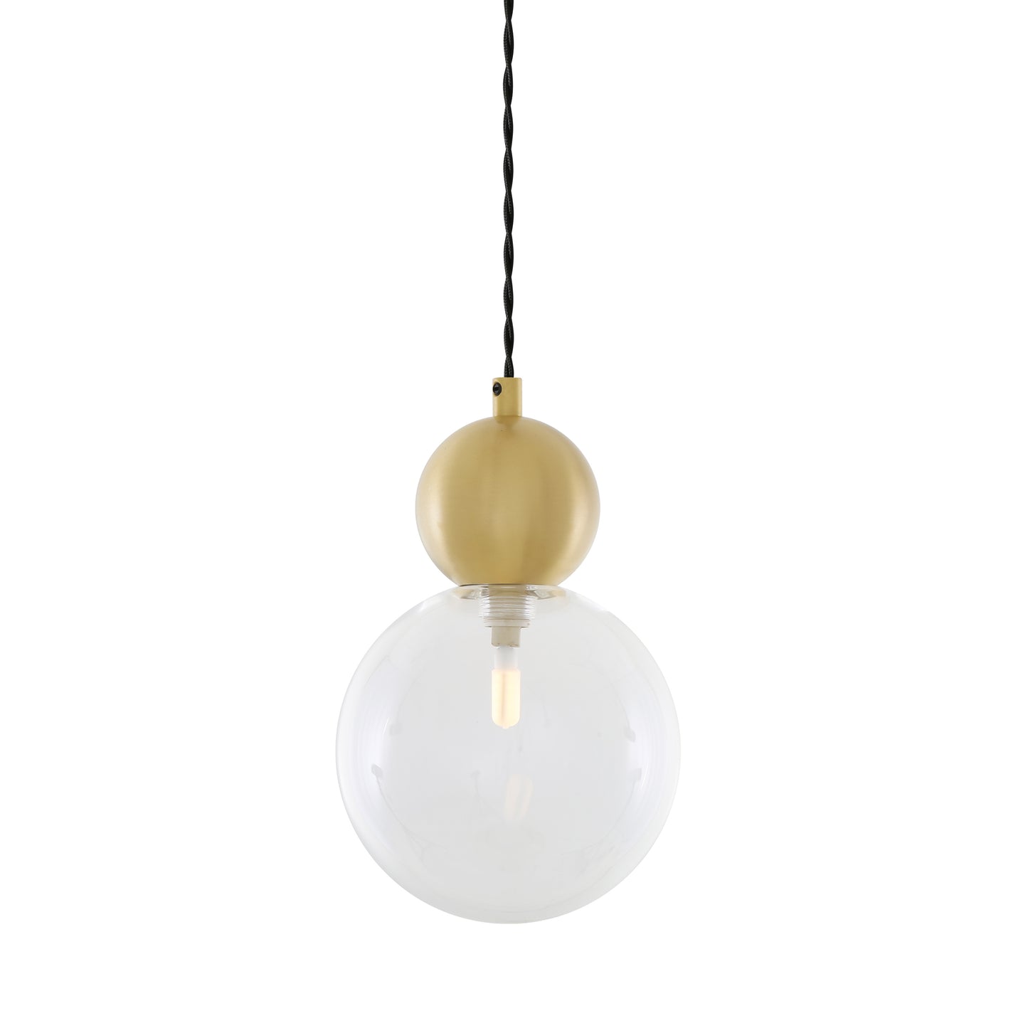 Helena Brass and Glass Ball Pendant Light