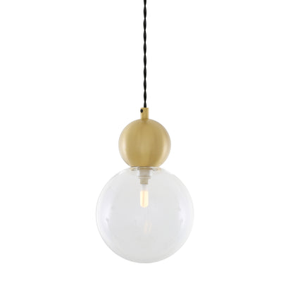 Helena Brass and Glass Ball Pendant Light