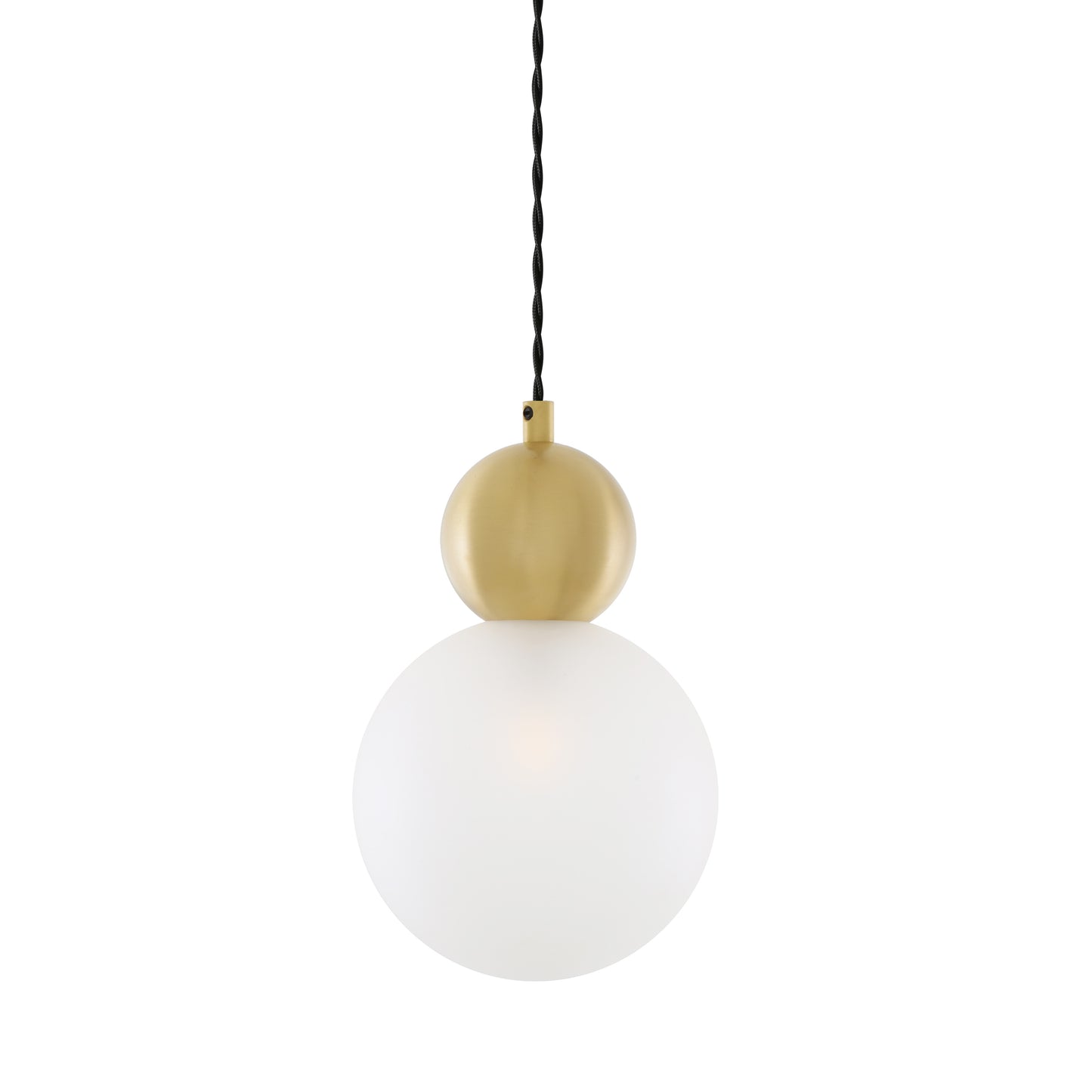 Helena Brass and Glass Ball Pendant Light