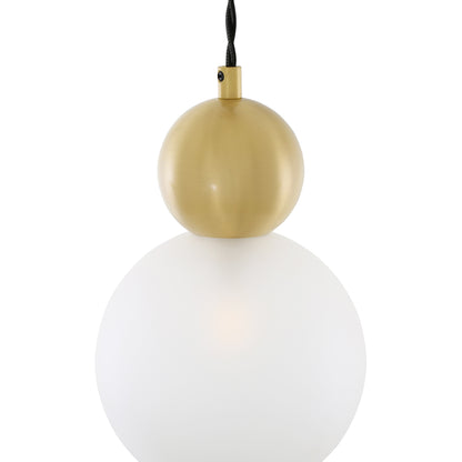 Helena Brass and Glass Ball Pendant Light