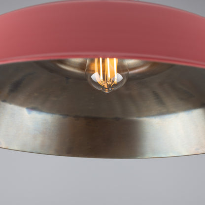 Matlock Large Vintage Factory Brass Pendant Light