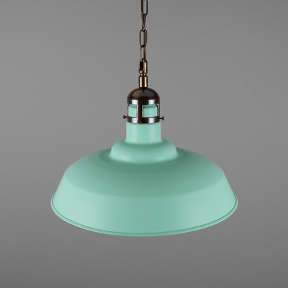 Matlock Large Vintage Factory Brass Pendant Light