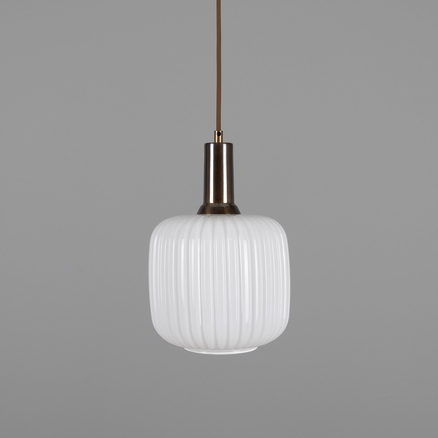 Nahla Reeded Glass and Brass Pendant