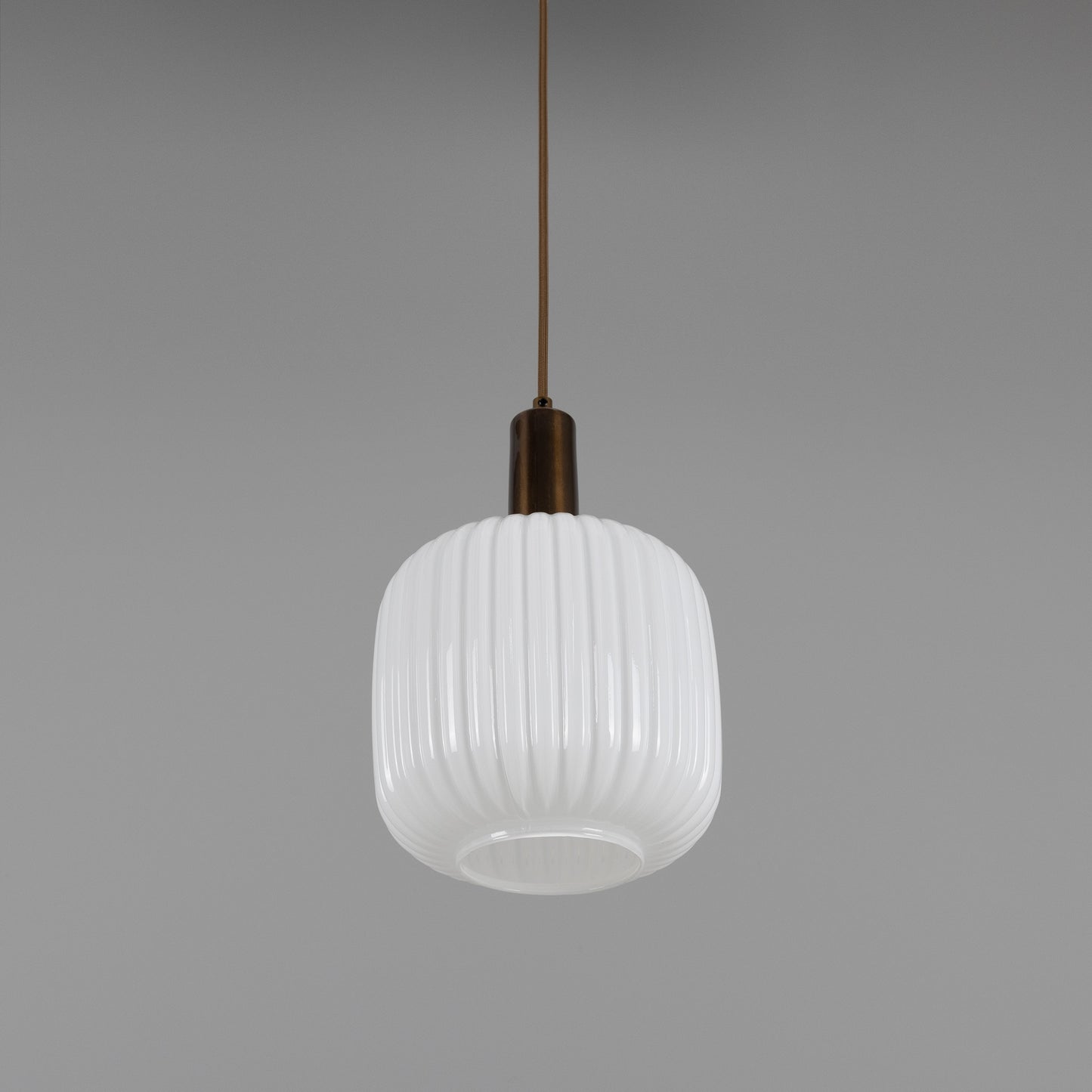 Nahla Reeded Glass and Brass Pendant