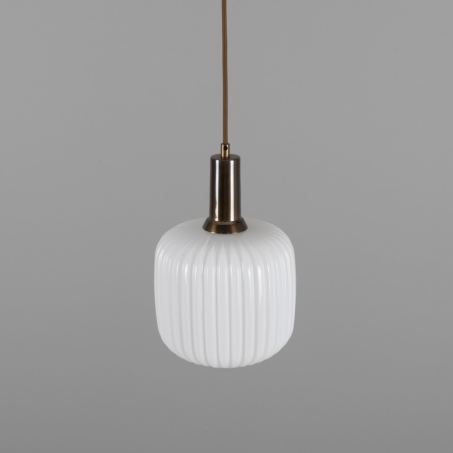 Nahla Reeded Glass and Brass Pendant