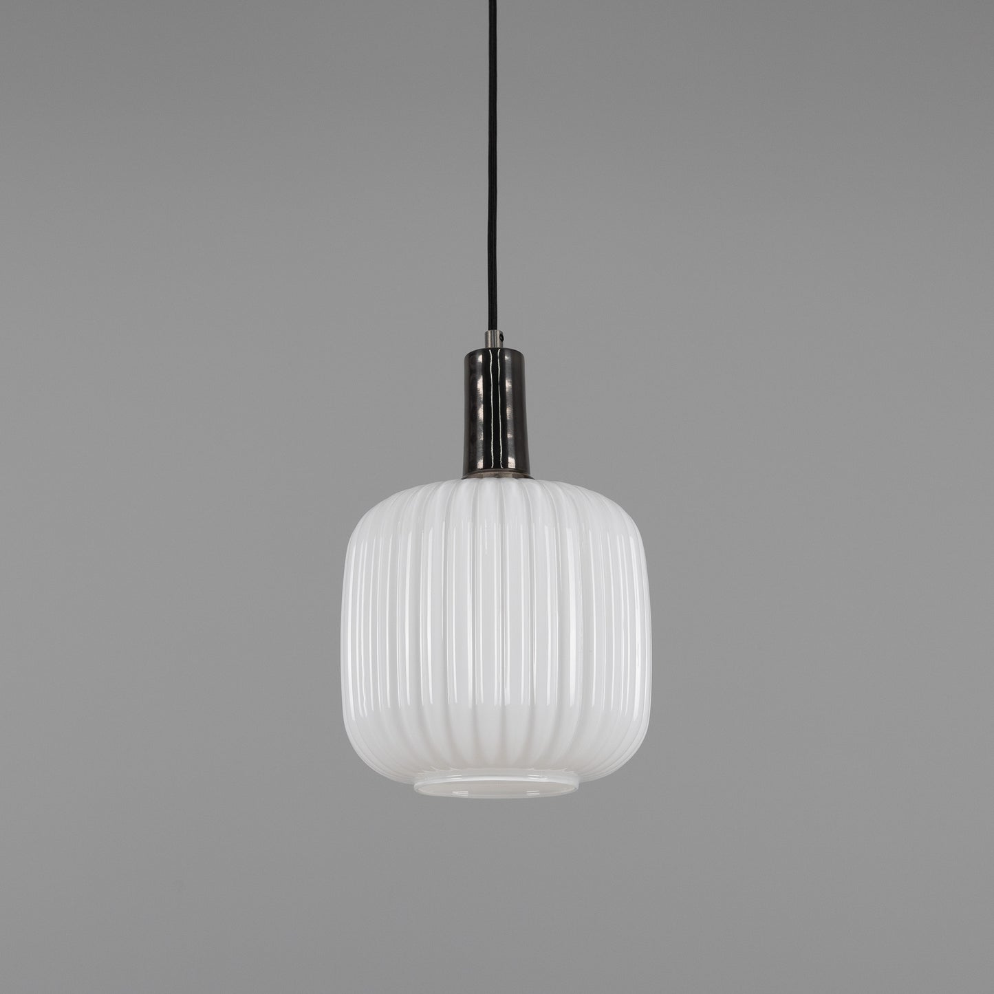 Nahla Reeded Glass and Brass Pendant