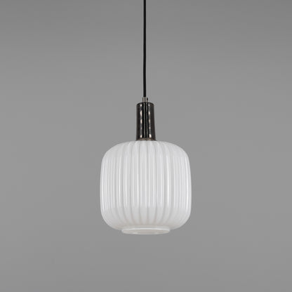 Nahla Reeded Glass and Brass Pendant