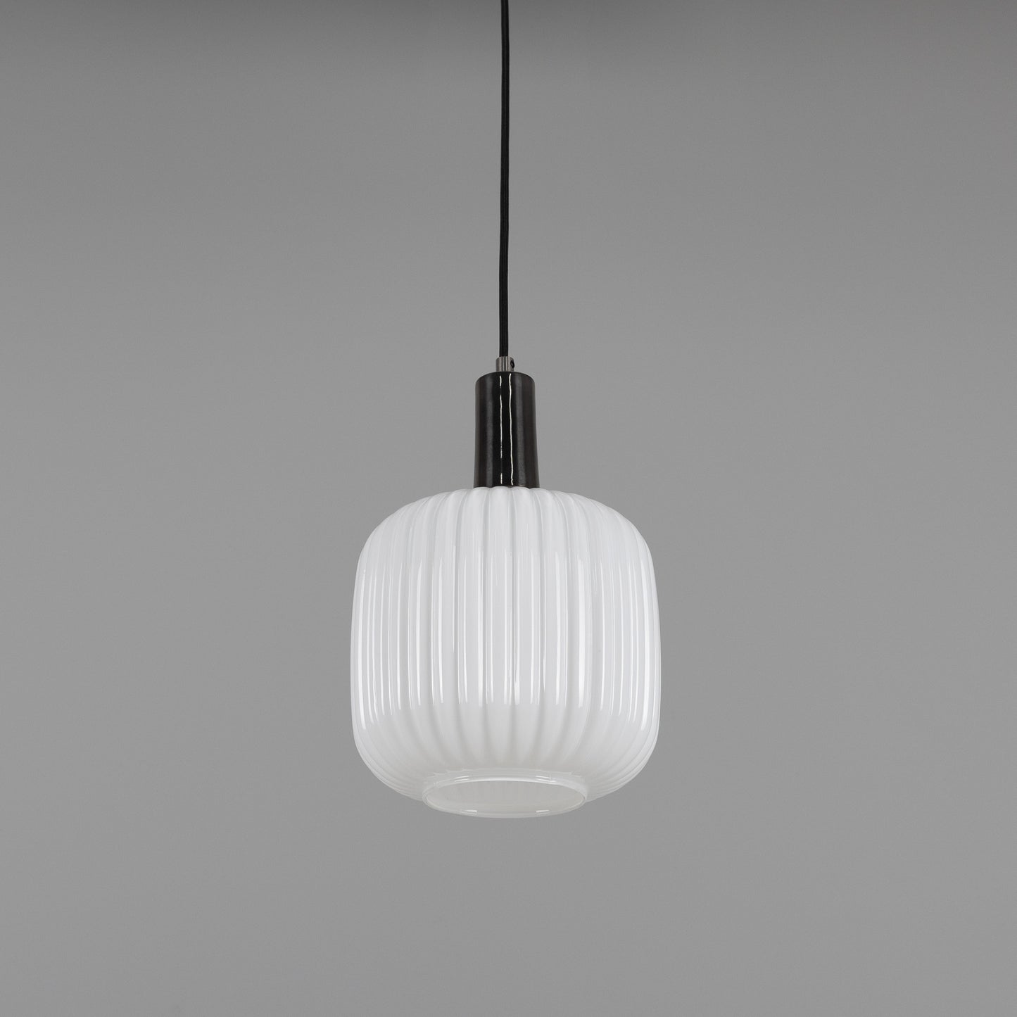 Nahla Reeded Glass and Brass Pendant