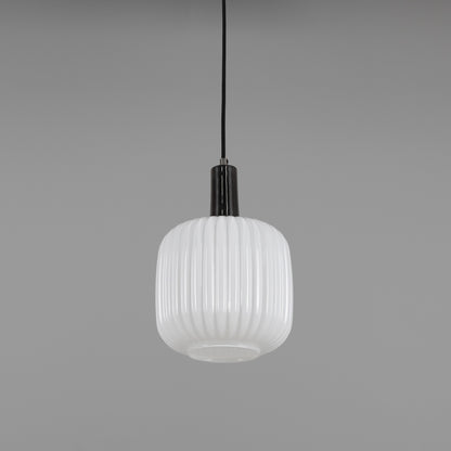 Nahla Reeded Glass and Brass Pendant