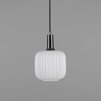 Nahla Reeded Glass and Brass Pendant