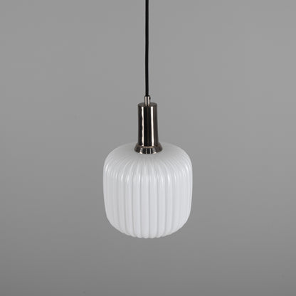 Nahla Reeded Glass and Brass Pendant