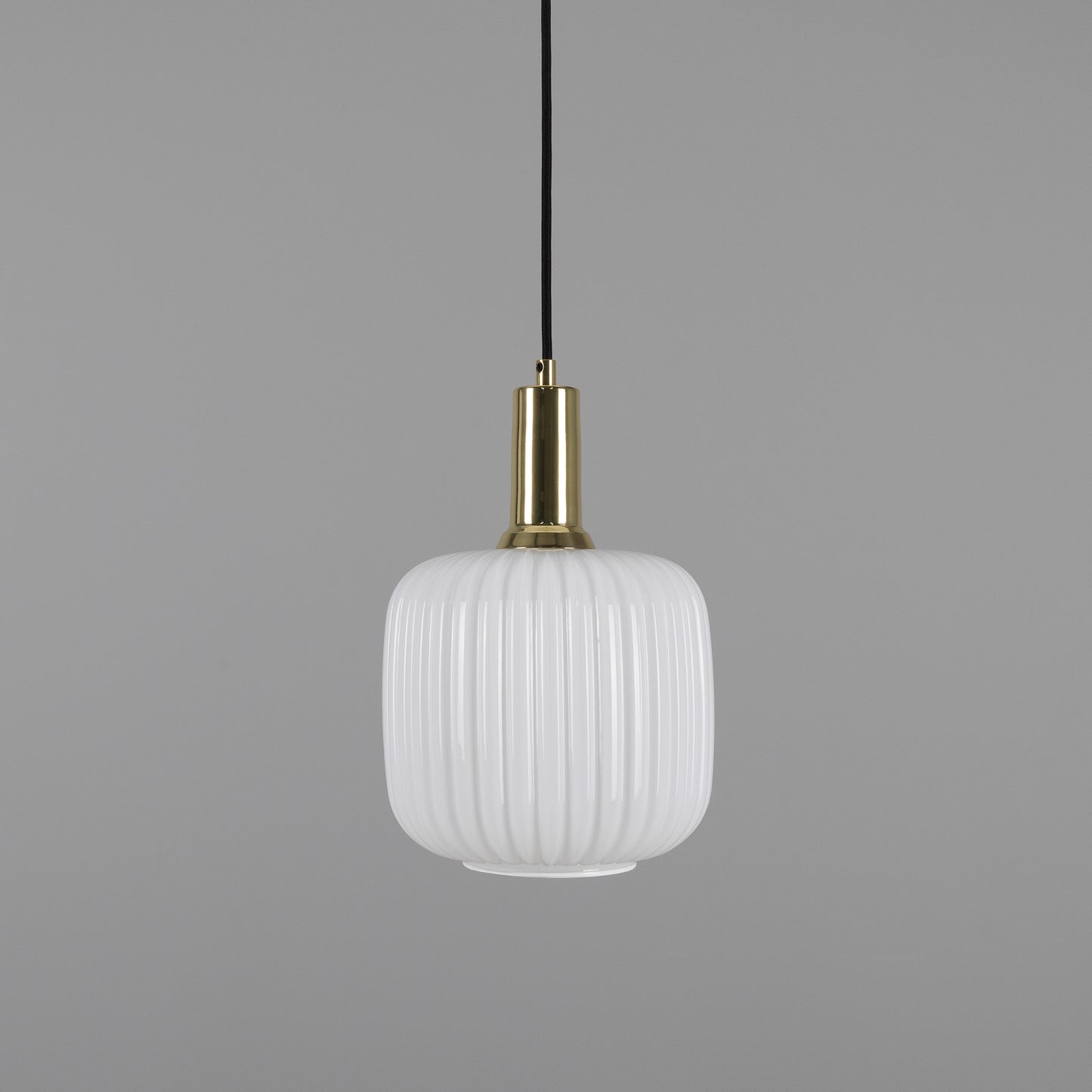 Nahla Reeded Glass and Brass Pendant