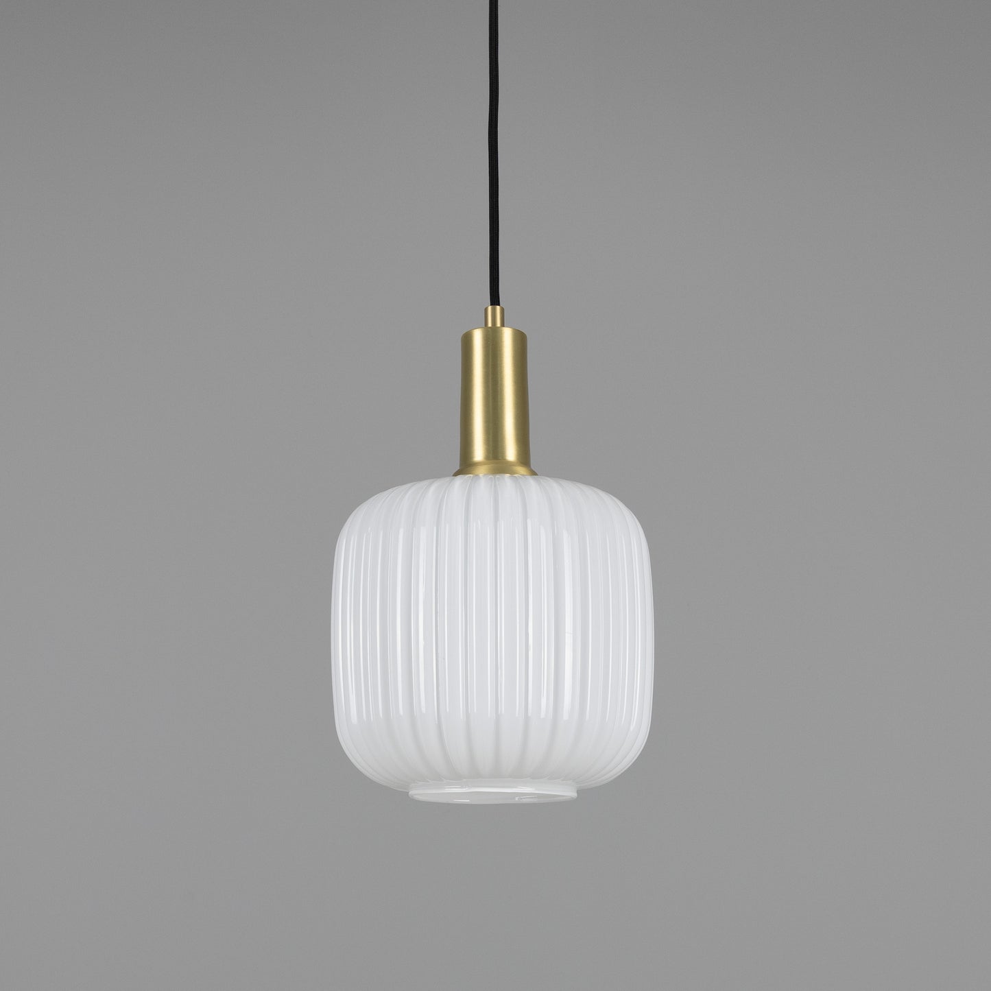 Nahla Reeded Glass and Brass Pendant