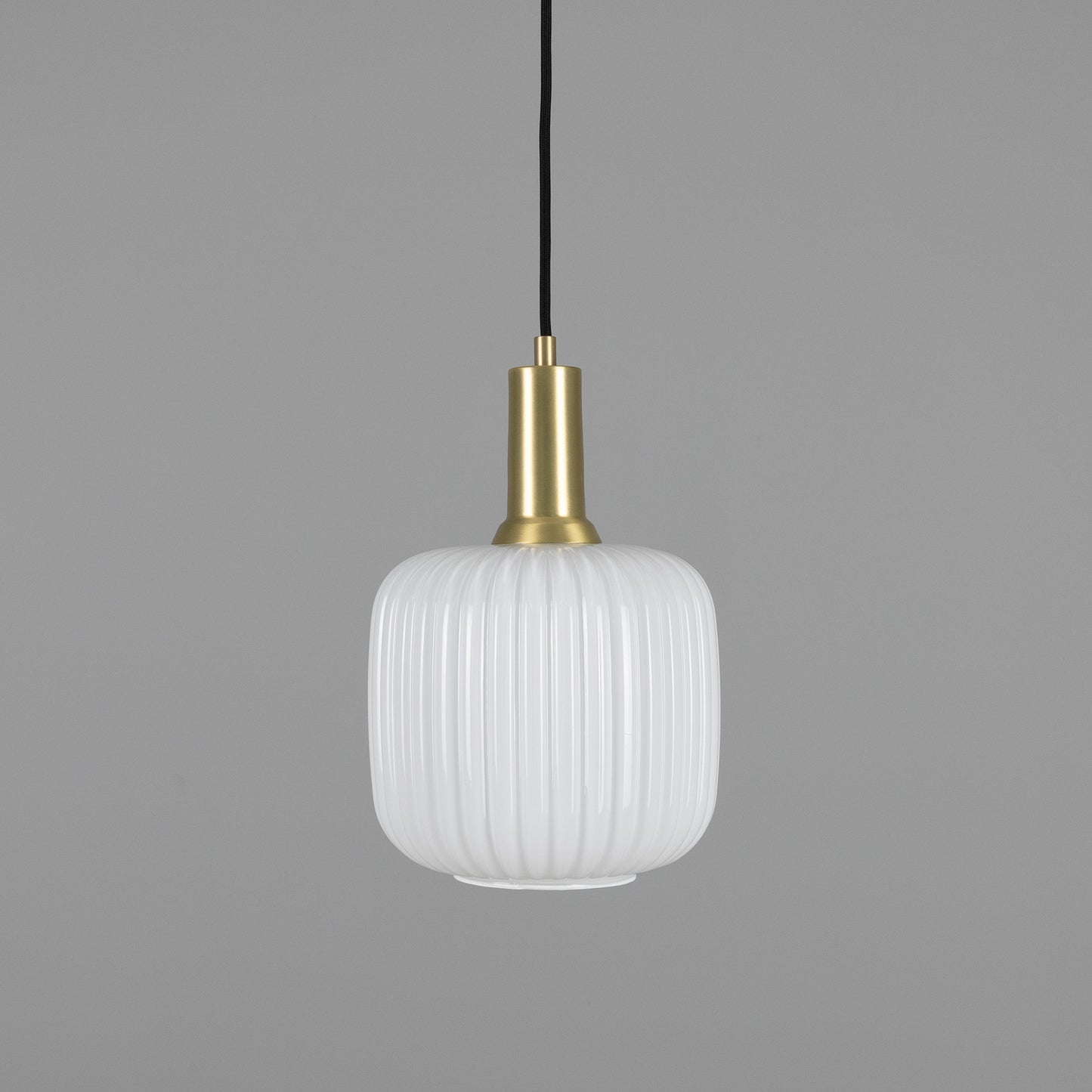 Nahla Reeded Glass and Brass Pendant