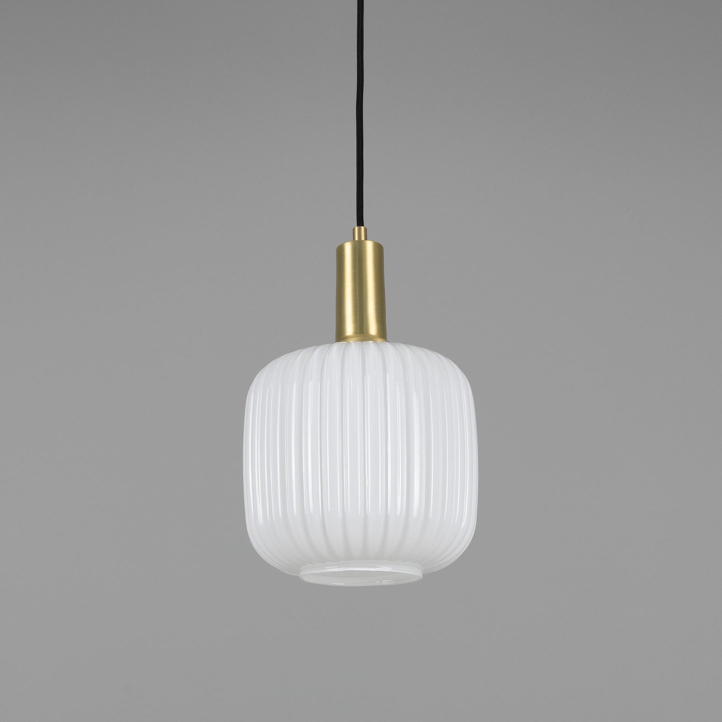 Nahla Reeded Glass and Brass Pendant