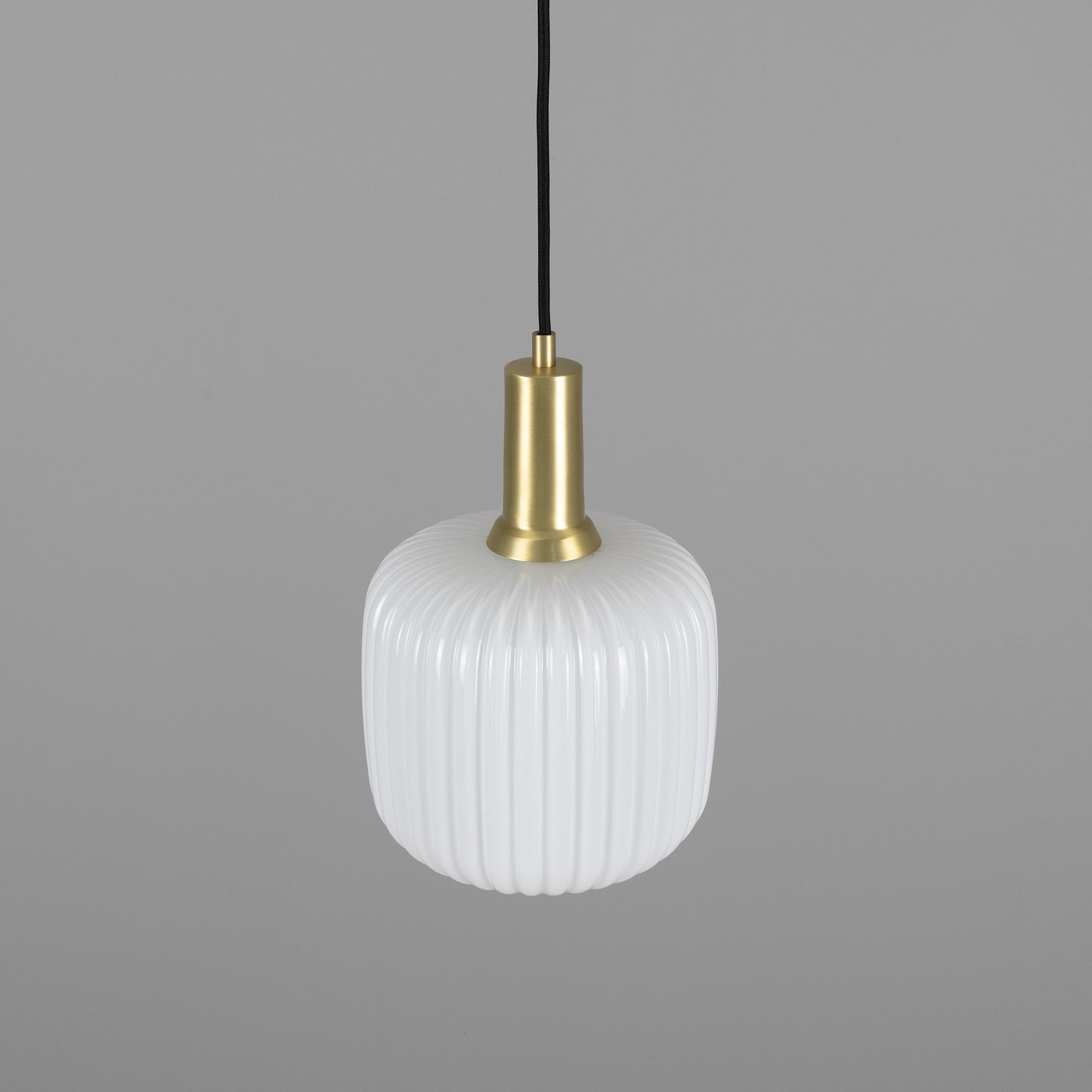 Nahla Reeded Glass and Brass Pendant