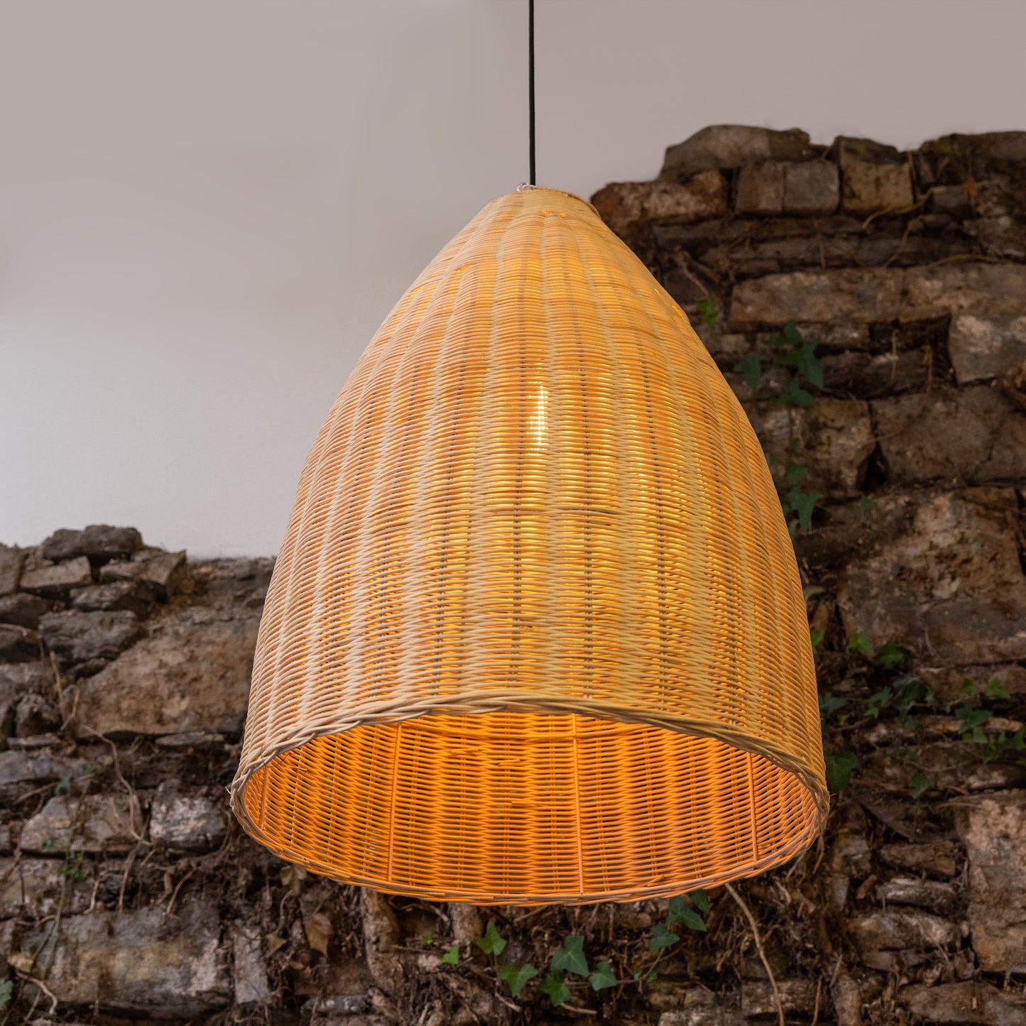 Altus Large Natural Rattan Pendant Light 52cm IP20/IP65