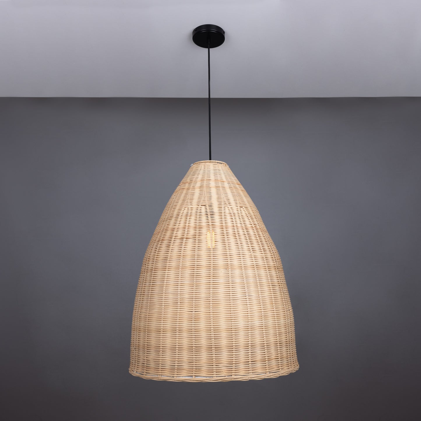 Altus Large Natural Rattan Pendant Light 52cm IP20/IP65