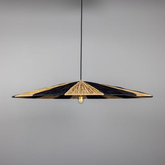 Vernon Raffia Striped Pendant Light 98cm