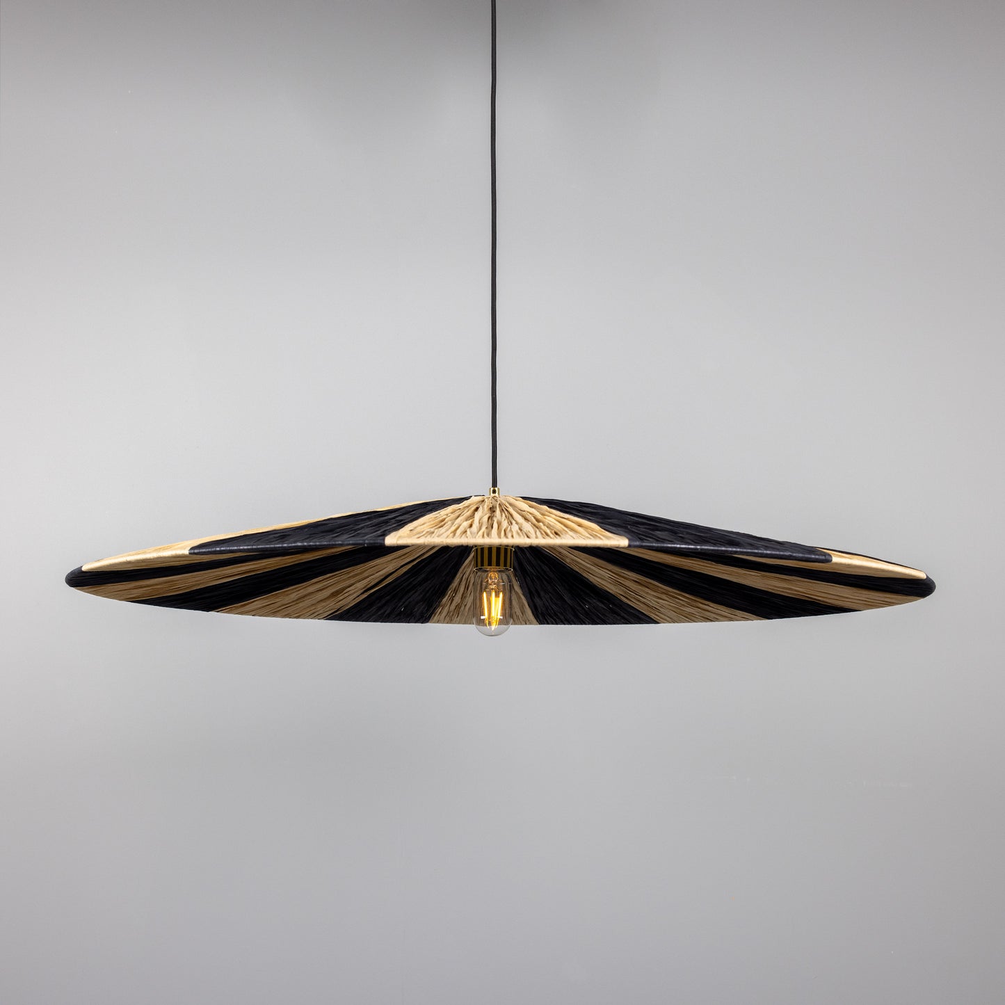 Vernon Raffia Striped Pendant Light 98cm