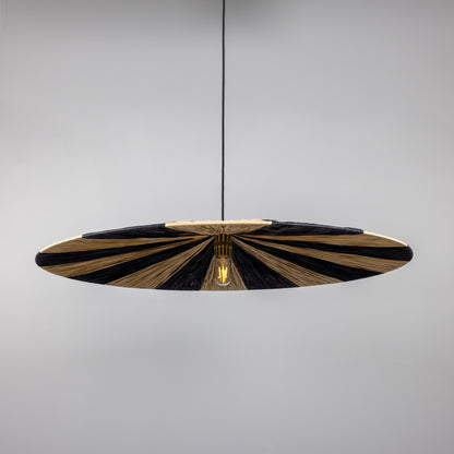 Vernon Raffia Striped Pendant Light 98cm