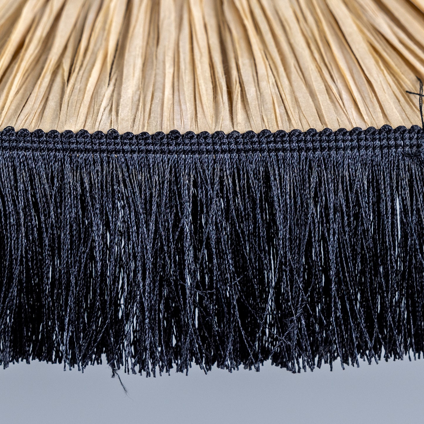 Syracuse Raffia Black Tassel Pendant Light