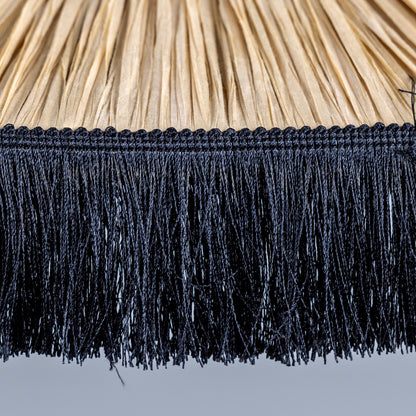 Syracuse Raffia Black Tassel Pendant Light