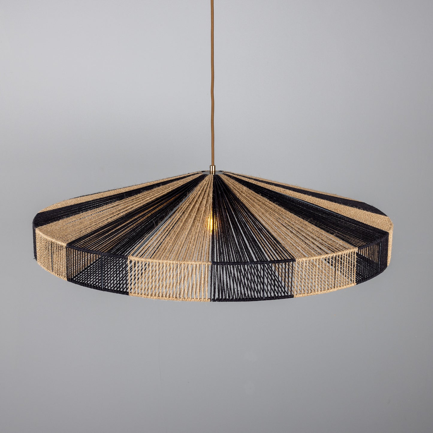 Vernon Raffia Striped Rope Pendant Light 83cm