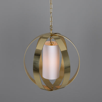 Denton Modern Brass Lantern Pendant