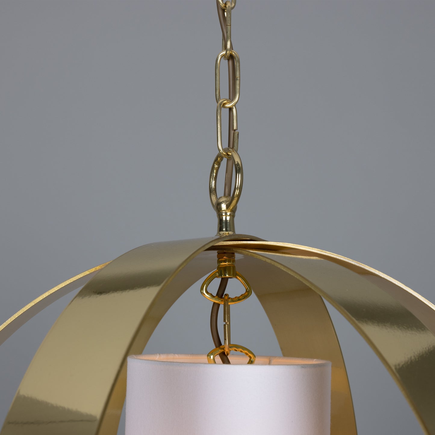 Denton Modern Brass Lantern Pendant