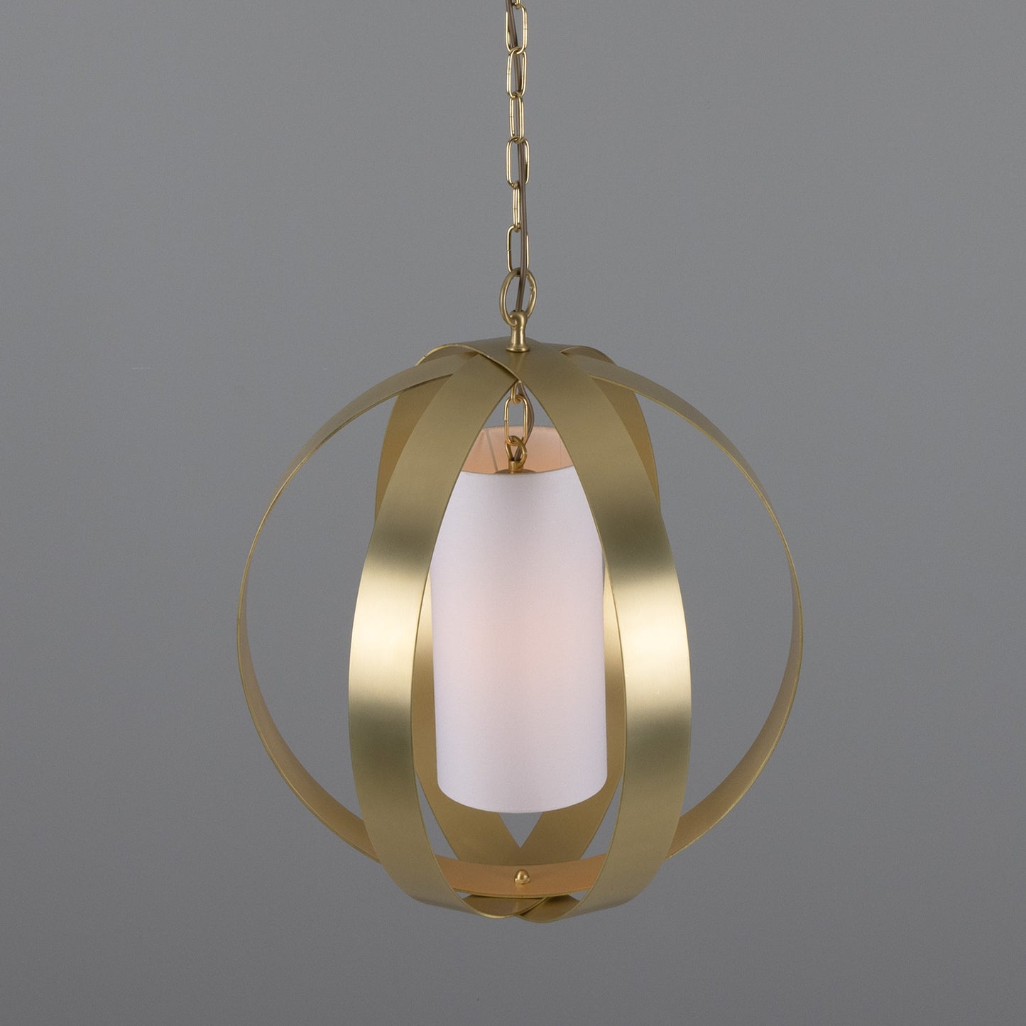 Denton Modern Brass Lantern Pendant