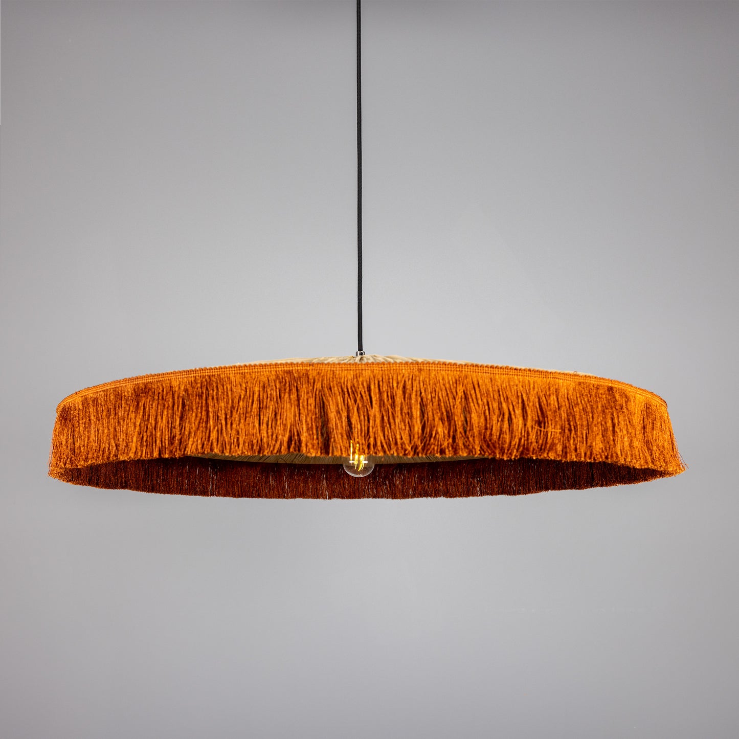 Syracuse Raffia Brick Tassel Pendant Light