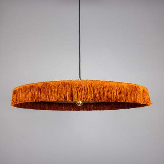 Syracuse Raffia Brick Tassel Pendant Light