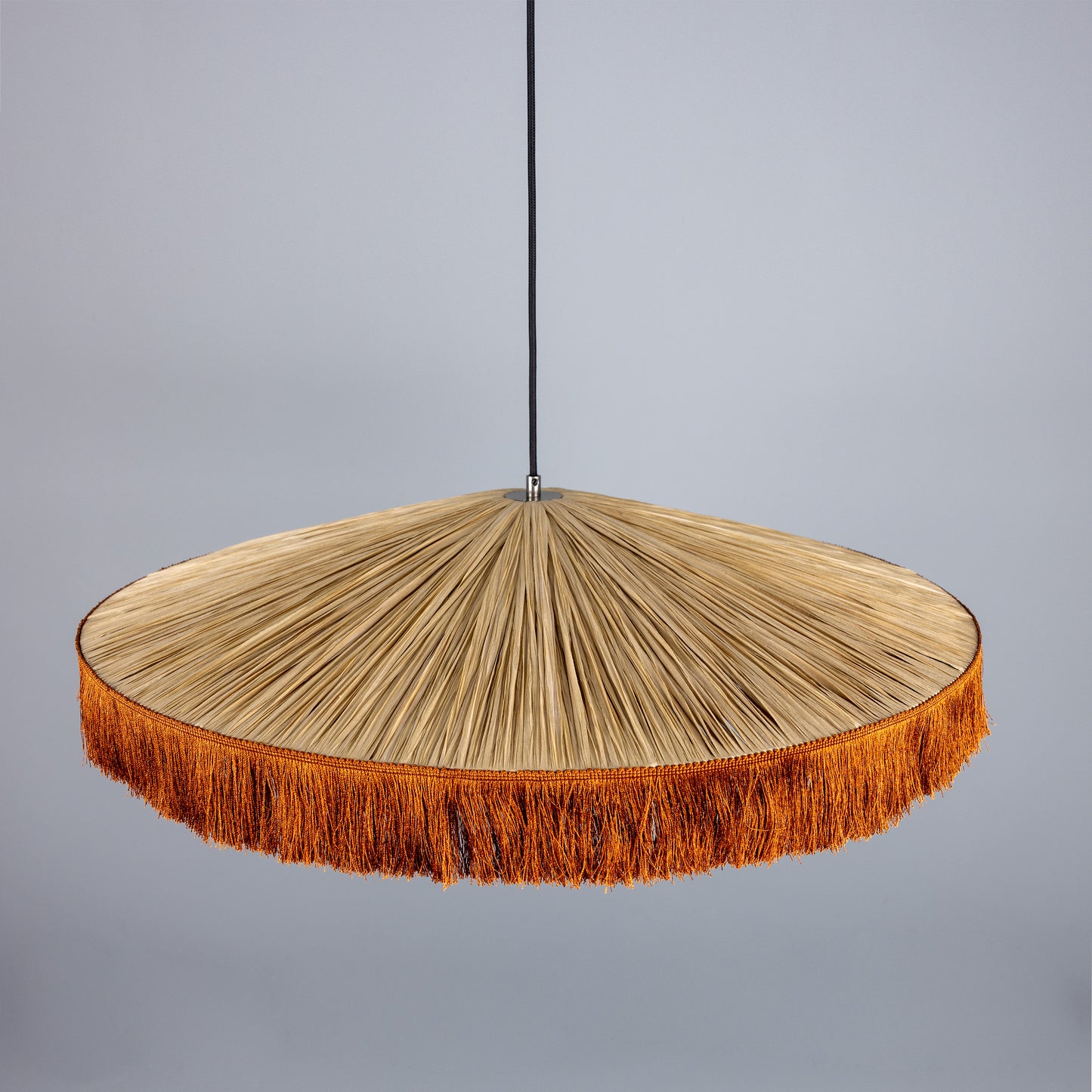 Syracuse Raffia Brick Tassel Pendant Light