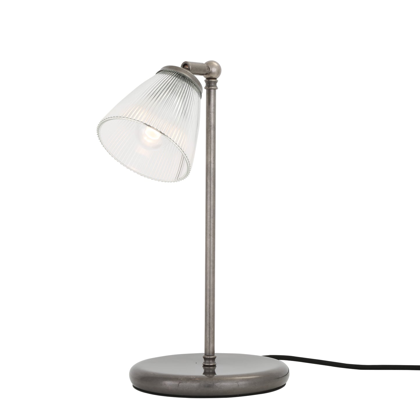 Gadar Industrial Holophane Glass Table Lamp