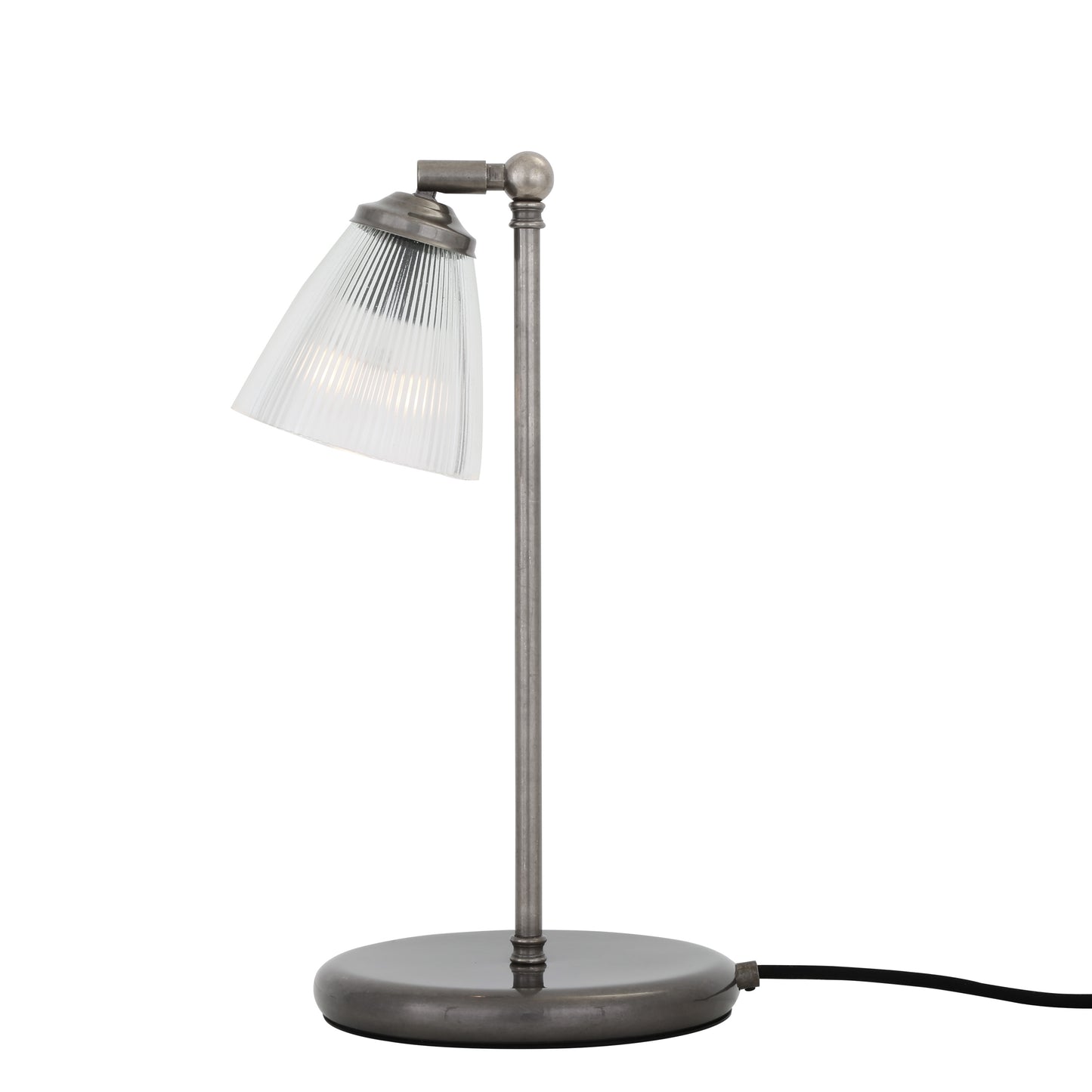 Gadar Industrial Holophane Glass Table Lamp