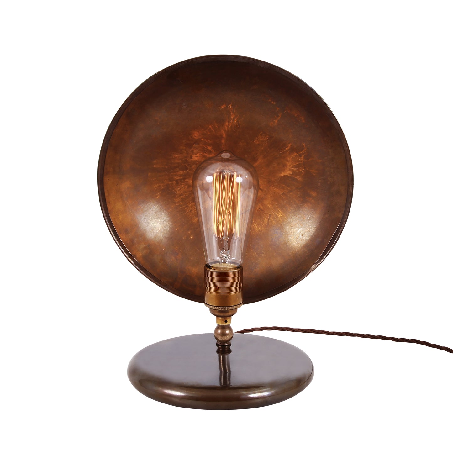 Chulainn Industrial Brass Dish Table Lamp