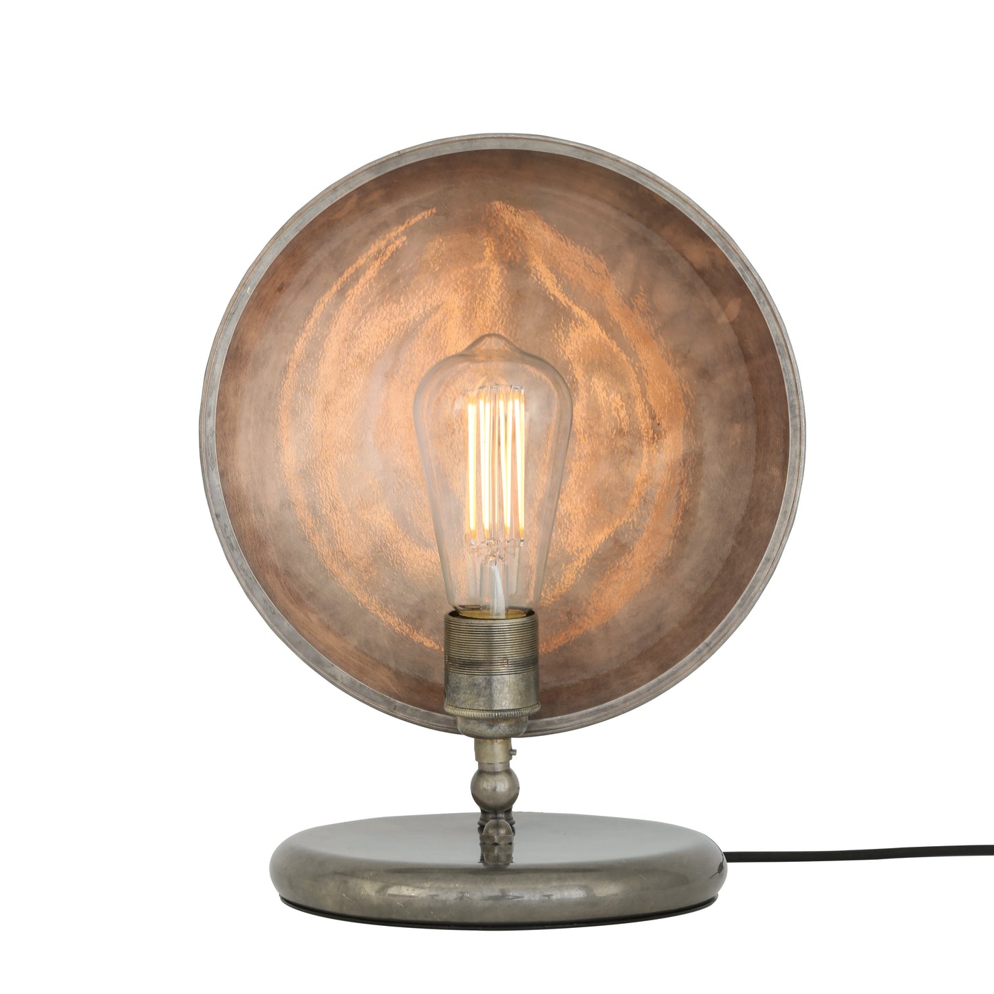 Chulainn Industrial Brass Dish Table Lamp