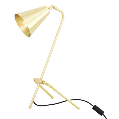 Astana Industrial Adjustable Brass Table Lamp