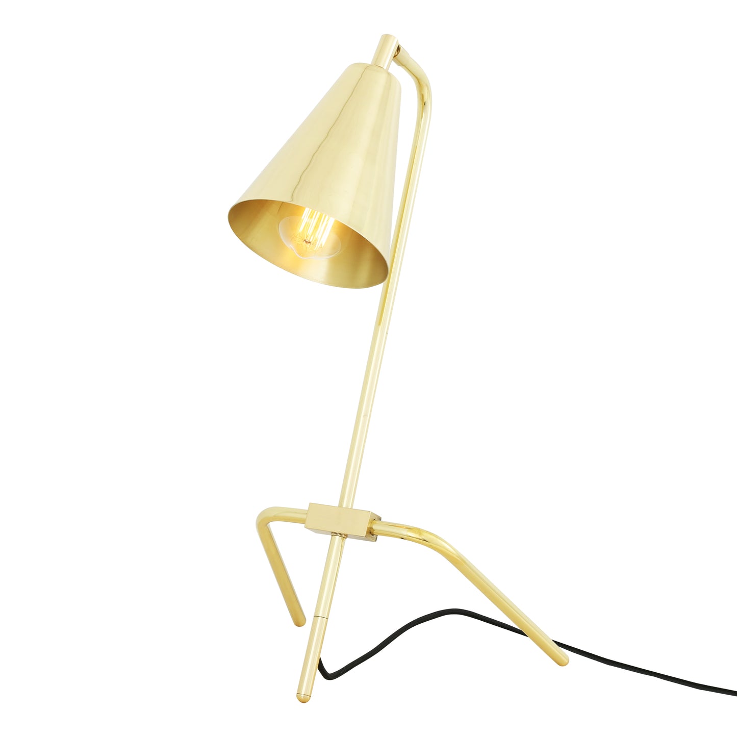 Astana Industrial Adjustable Brass Table Lamp