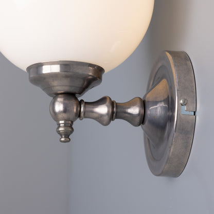 Cloghan Traditional Brass and Glass Globe Wall Light