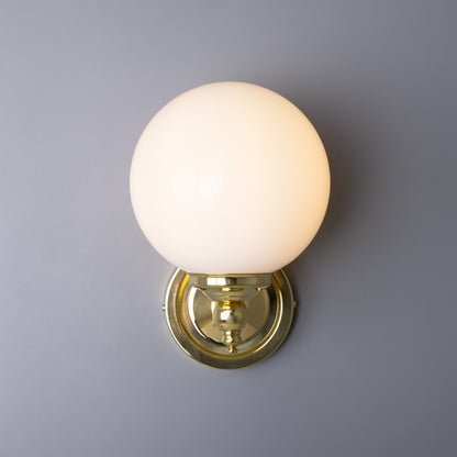 Cloghan Traditional Brass and Glass Globe Wall Light