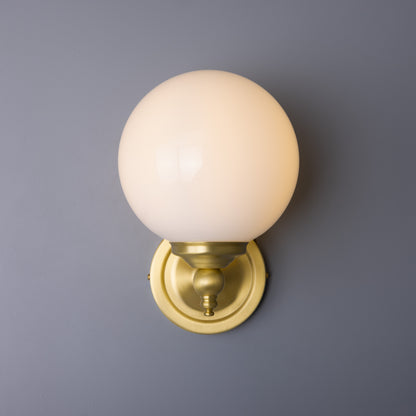 Cloghan Traditional Brass and Glass Globe Wall Light