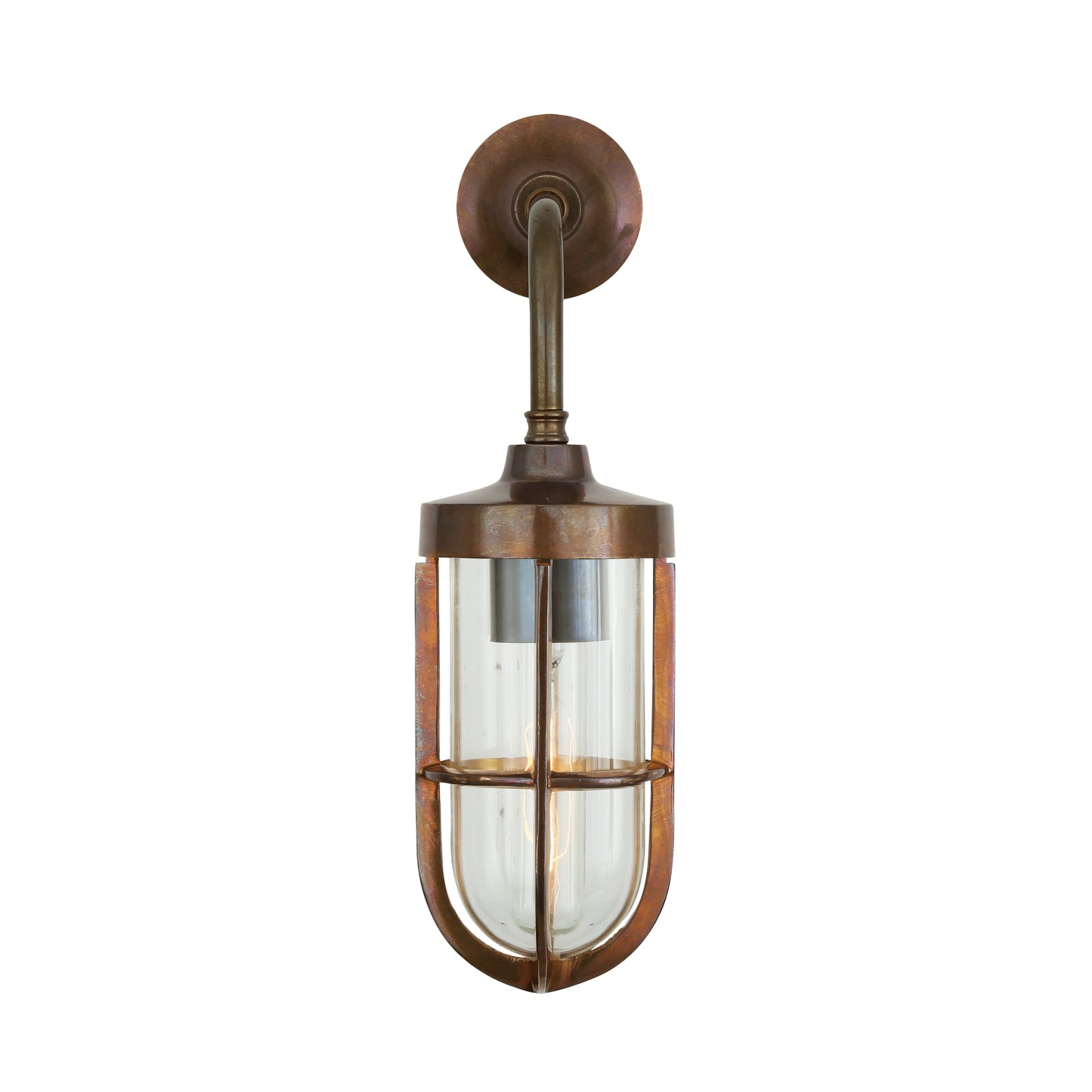 Carac Industrial Well Glass Wall Light