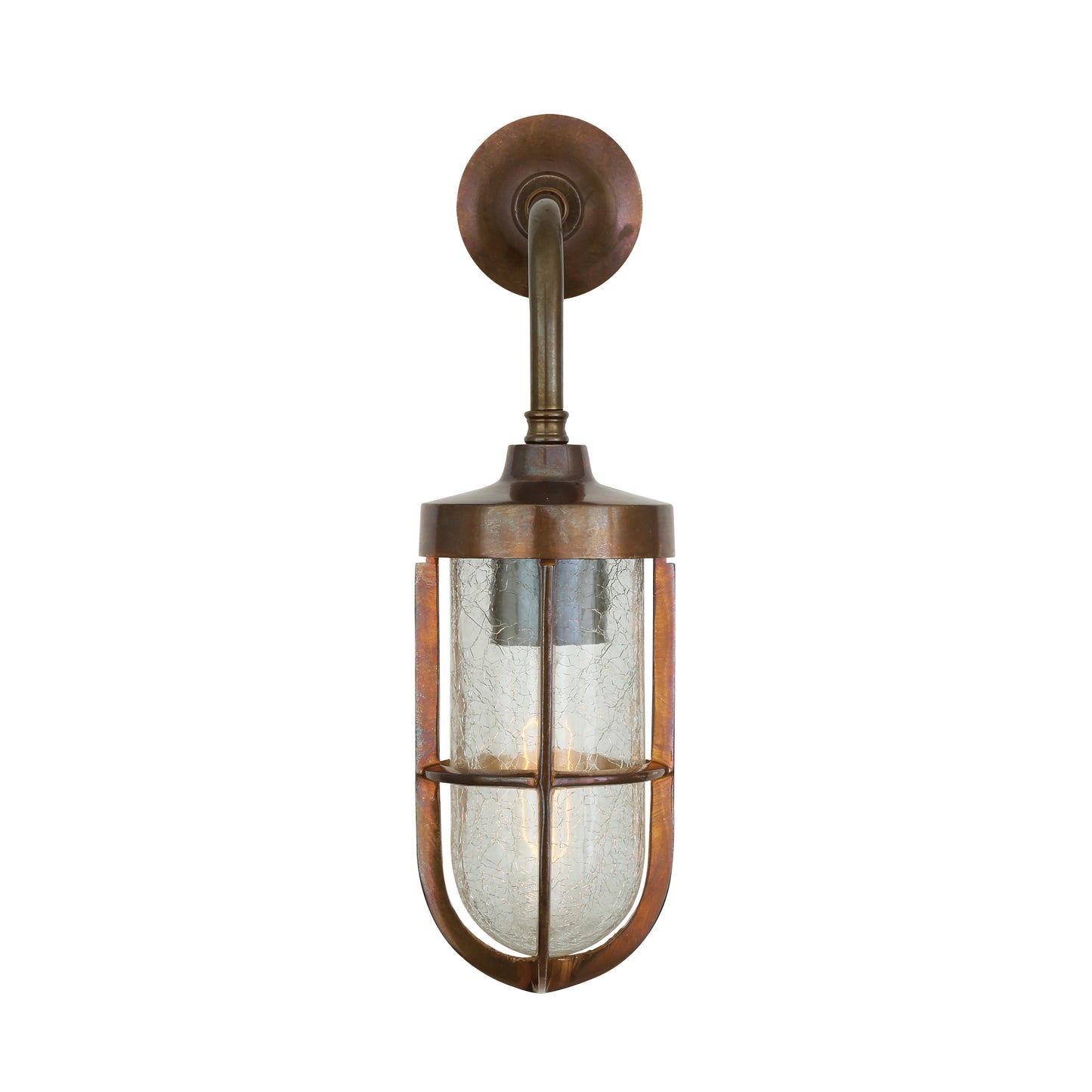 Carac Industrial Well Glass Wall Light