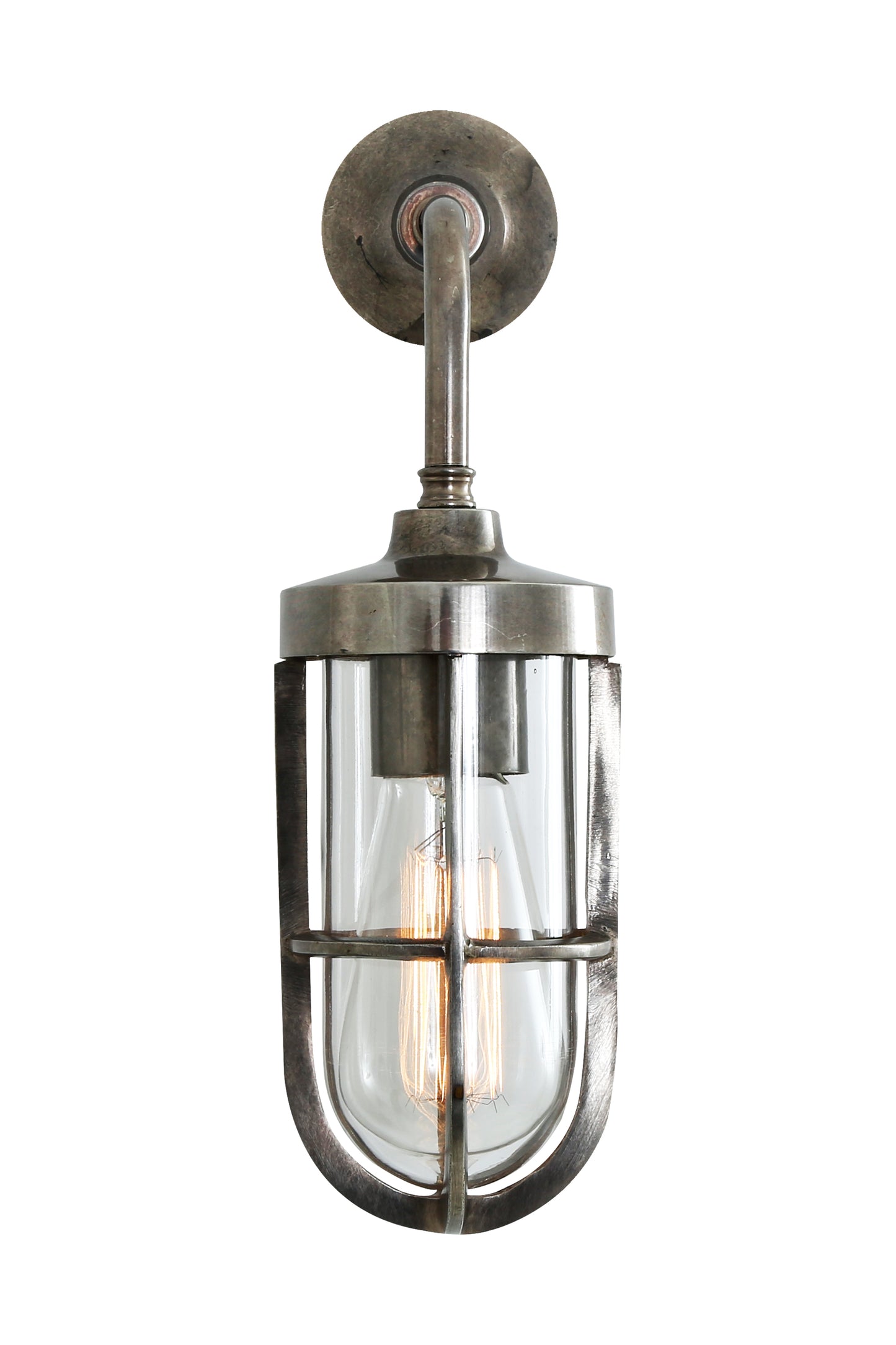 Carac Industrial Well Glass Wall Light