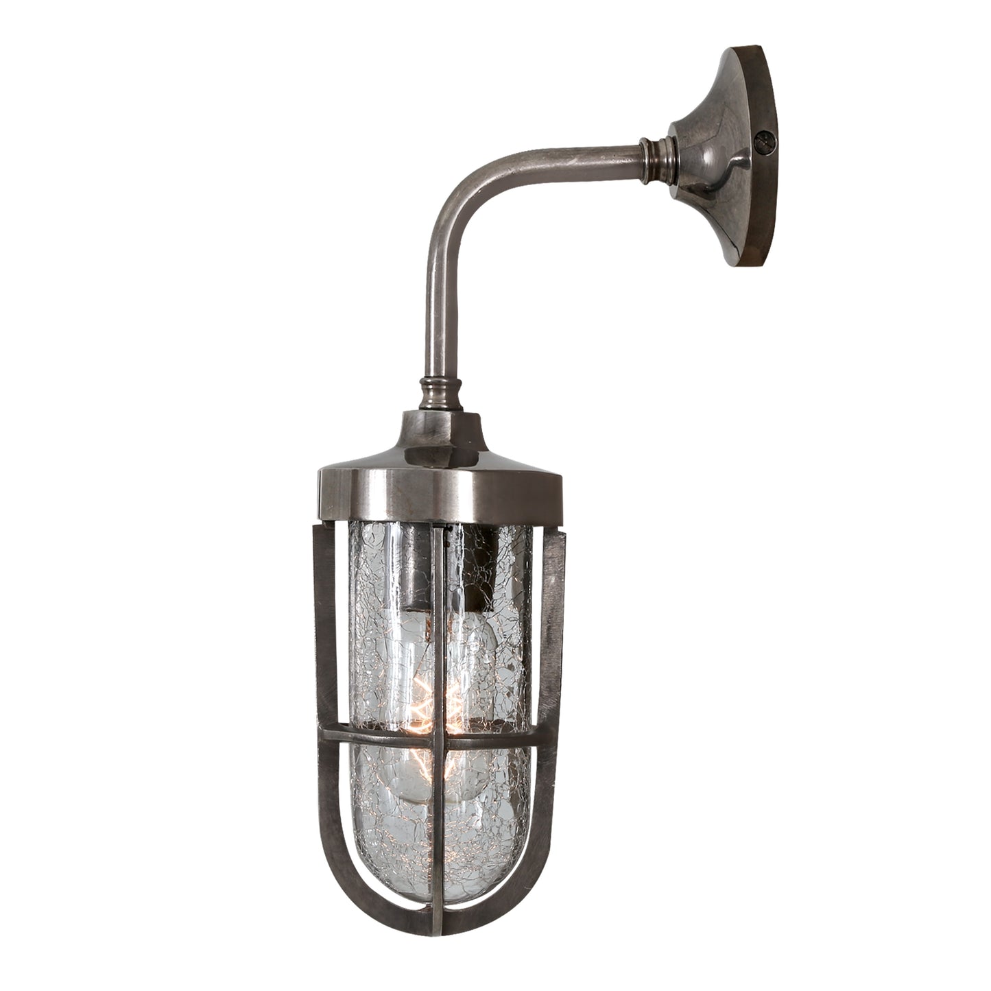 Carac Industrial Well Glass Wall Light