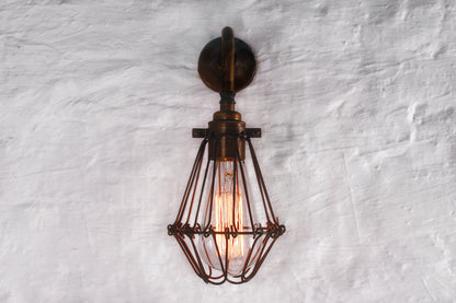 Praia Industrial Cage Wall Light