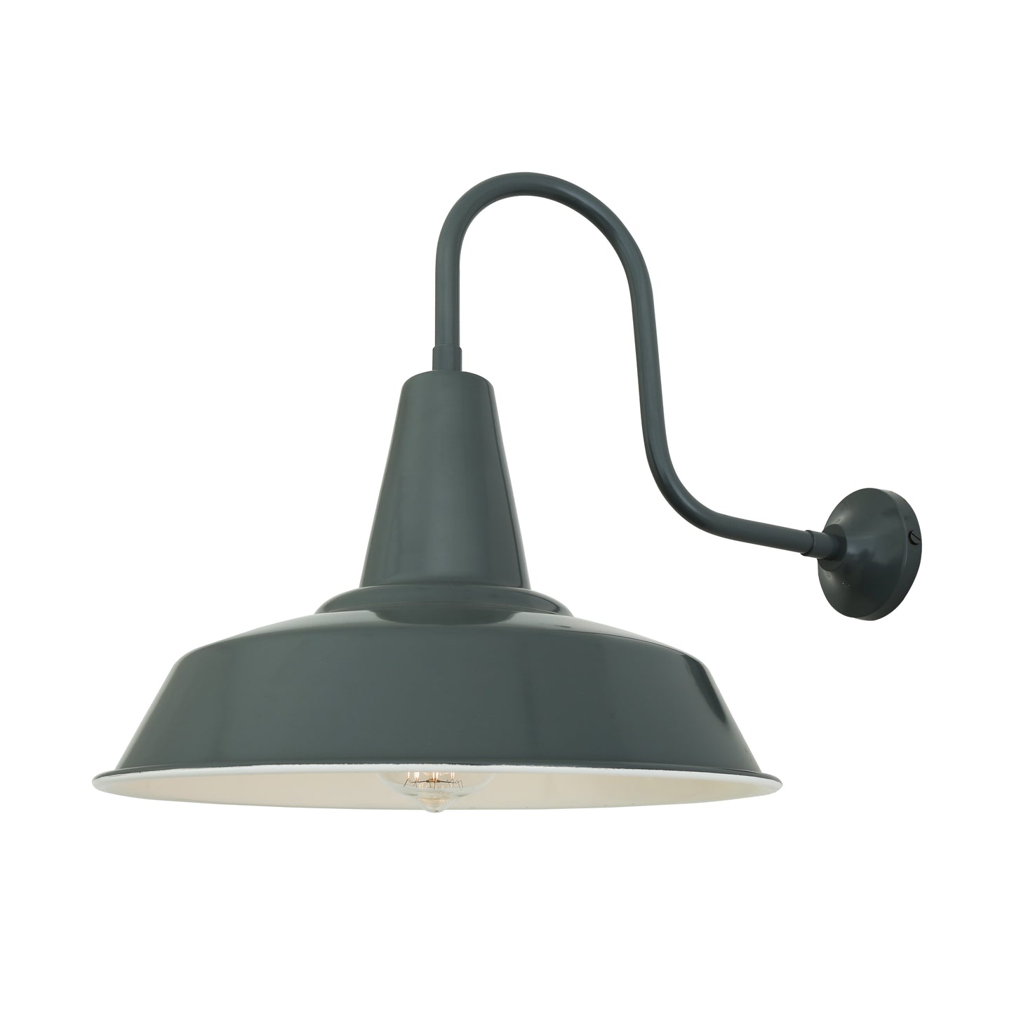 Hex Industrial Factory Swan Neck Wall Light