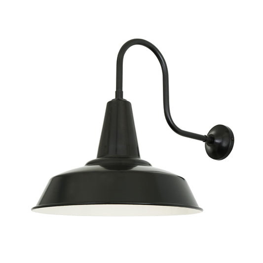 Hex Industrial Factory Swan Neck Wall Light